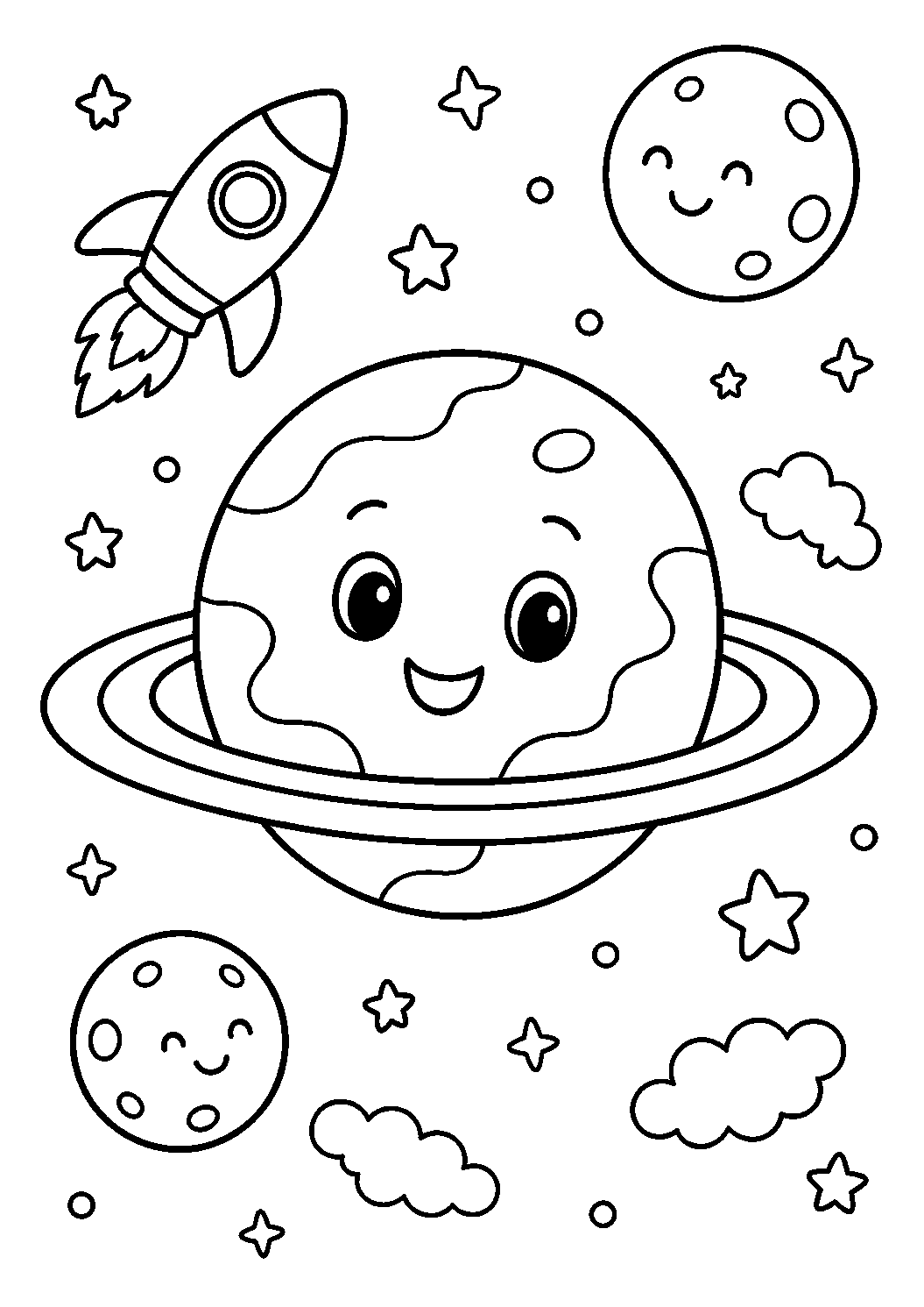 Alien Planet Coloring Page