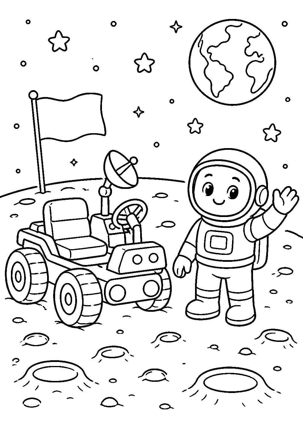 Space Shuttle Coloring Page